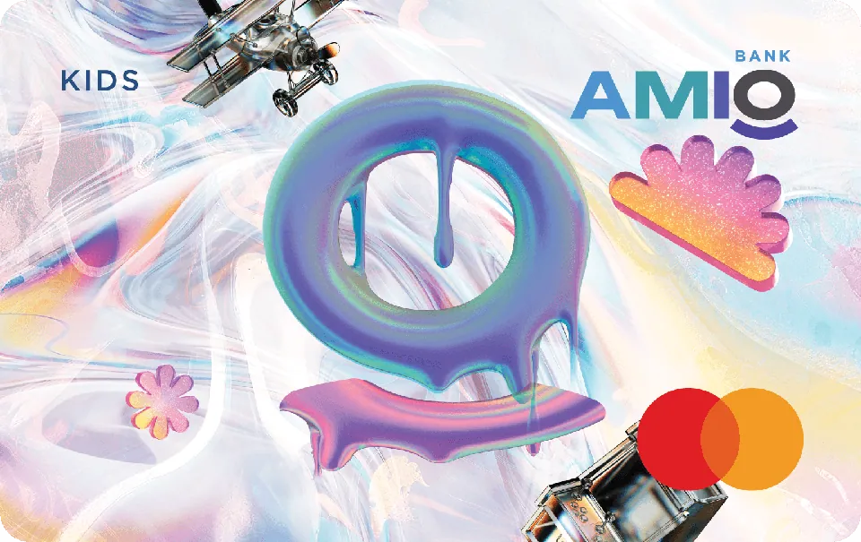 AMIO Mastercard Kids — AMIO Bank 卡面预览