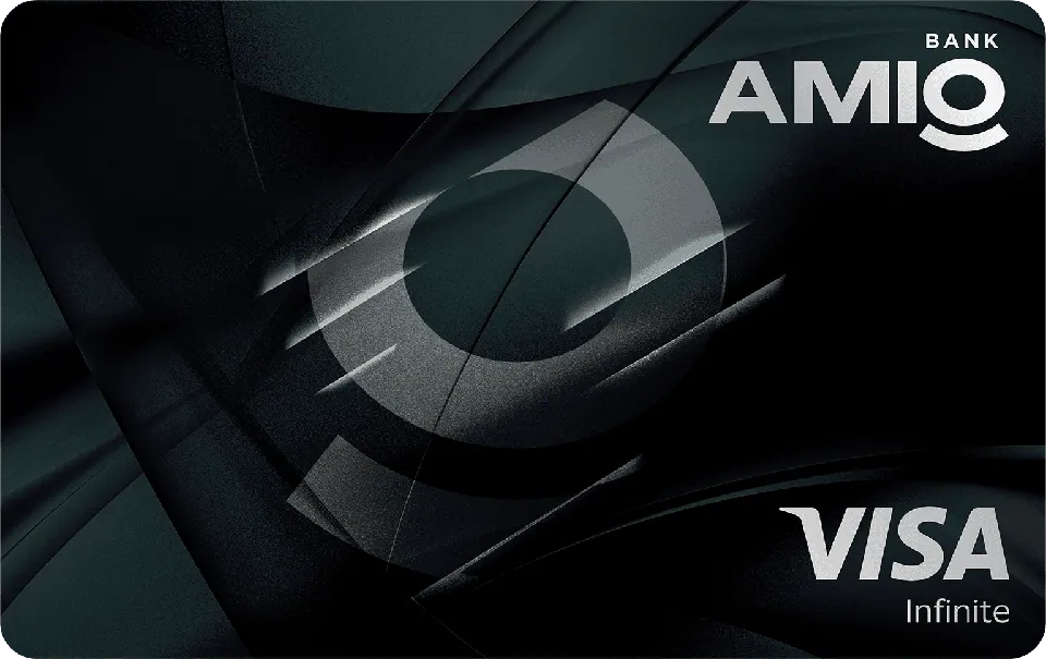 AMIO Visa Infinite — AMIO Bank 卡面预览