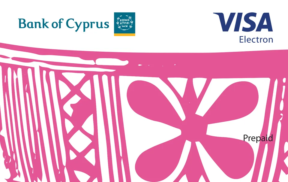 Bank of Cyprus Visa Electron Prepaid (Pink) — Bank of Cyprus 卡面预览