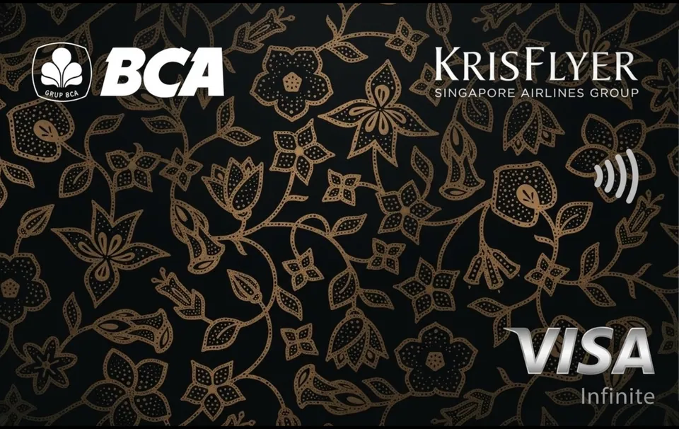 BCA Singapore Airlines KrisFlyer Visa Infinite — Bank Central Asia · 카드 이미지