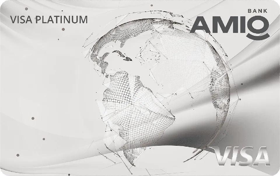 AMIO Visa Platinum — AMIO Bank 卡面预览