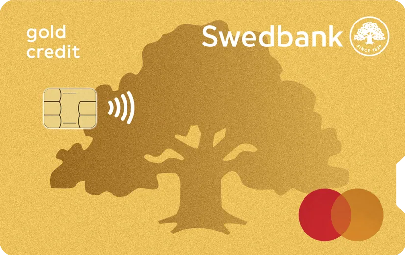 Swedbank Mastercard Gold Credit — Swedbank 卡面预览