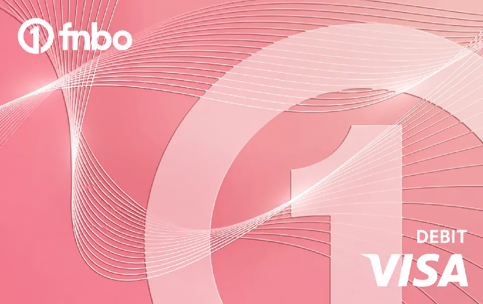 FNBO Visa Debit — Dusty Rose — First National Bank of Omaha