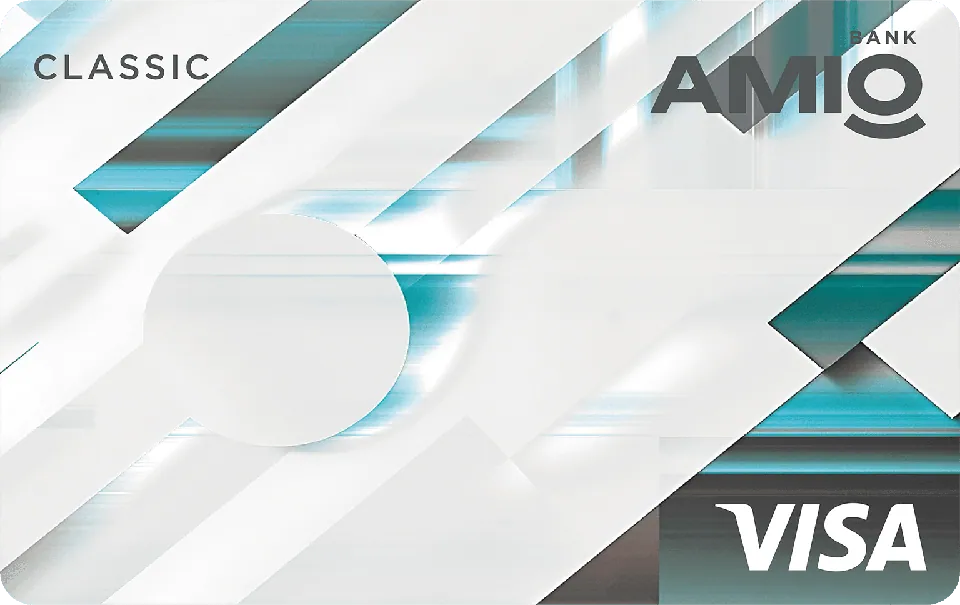 AMIO Visa Classic — AMIO Bank · Card artwork