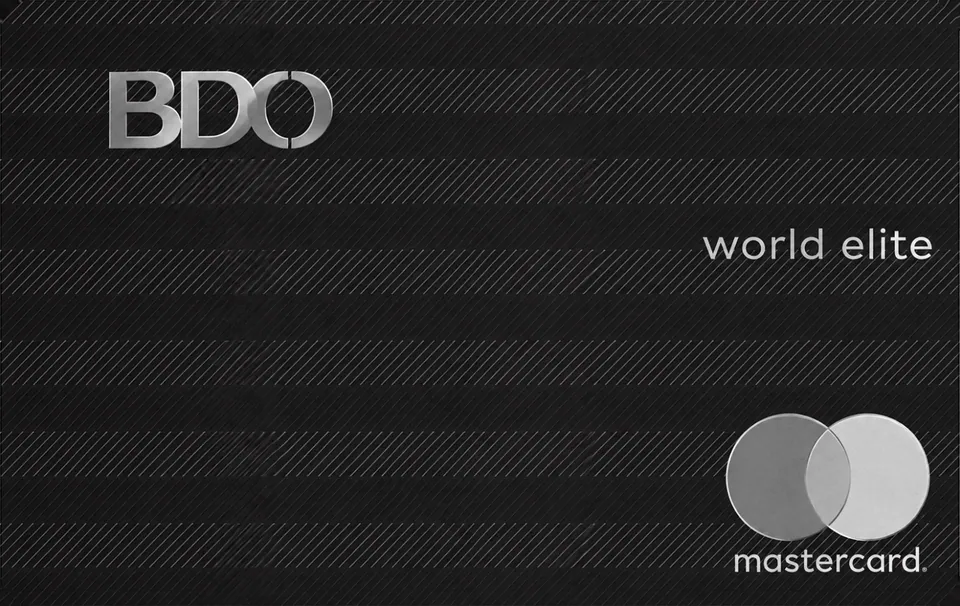 BDO World Elite Mastercard — BDO Unibank · Diseño de tarjeta