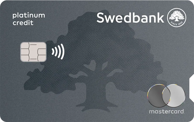 Swedbank Mastercard Platinum Credit — Swedbank 卡面预览